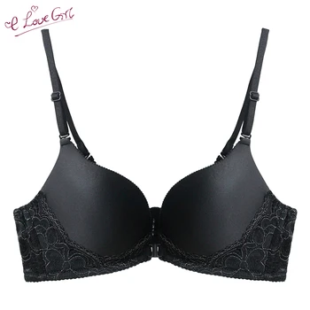 

E lovegirl Lace Wireless Front Closure Bra Sexy Comfortable Seamless Backless Bralette Adjusted Push Up Bras For Women