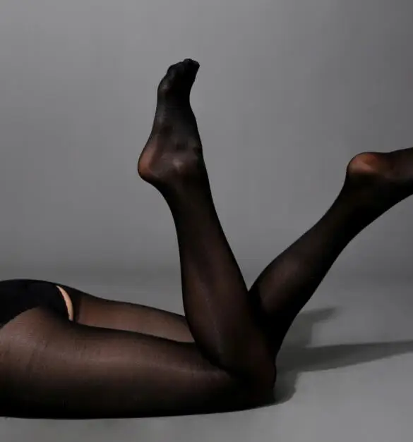Shenglenmei сексуальные колготки блестящие чулки женские ультра-тонкие невидимые тонкие колготки без косточек блестящие колготки Medias De Mujer - Цвет: Black