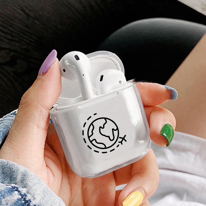 Мультяшный Прозрачный чехол для AirPods 2 чехол Bluetooth наушники Защитный Мягкий силиконовый чехол для Air pods 2 1 чехол для зарядки