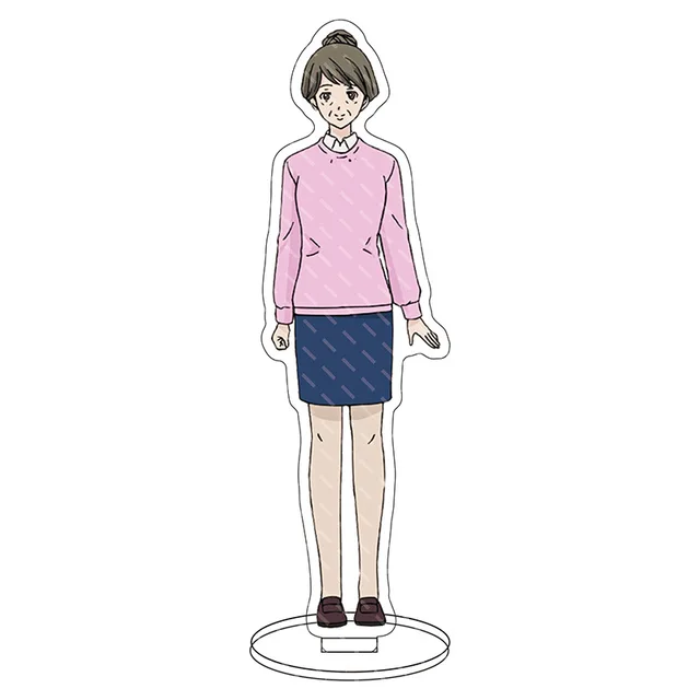 Anime Figure The Disastrous Life of Saiki Kusuo Key Chain Pendant Cosplay Two-sided Keychain Prop Acrylic Stand Model Toy Beige