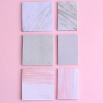 

Novelty Cute Kawaii Marble Blank Memo Pad Paper Sticky Note Office Accessory Kit School Post Notepad Stationery Supply Item Tab