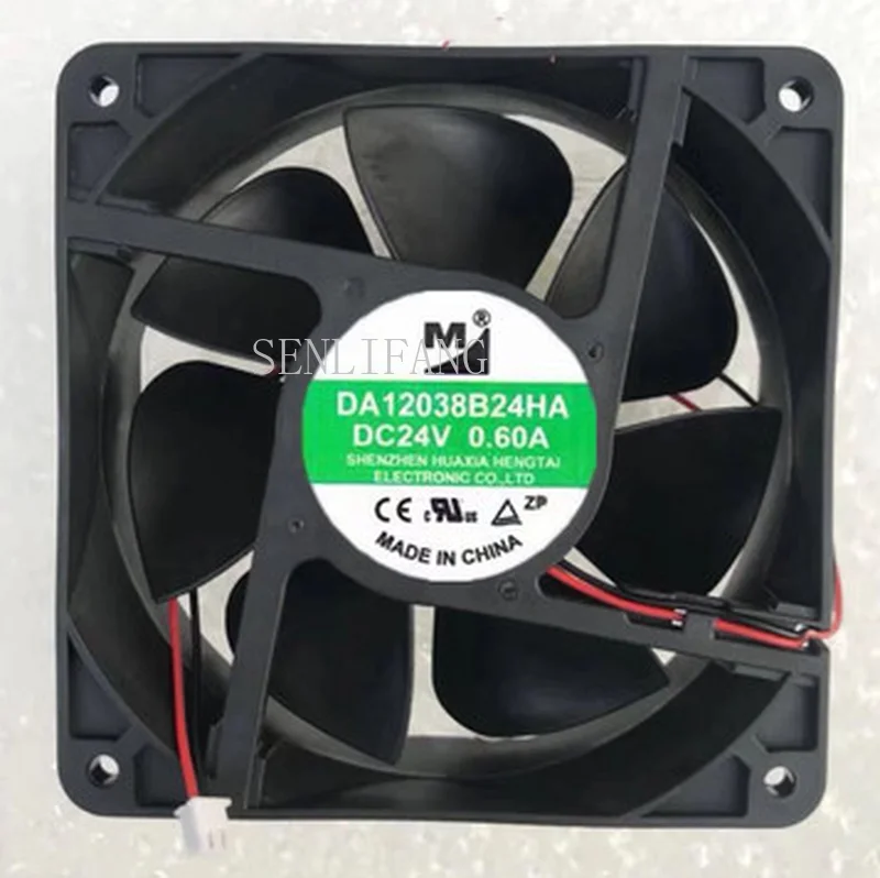 

Free shipping DA12038B24HA DC 24V 0.6A 12038 12CM 120*120*38mm 2 Wires Induction Cooling Fan