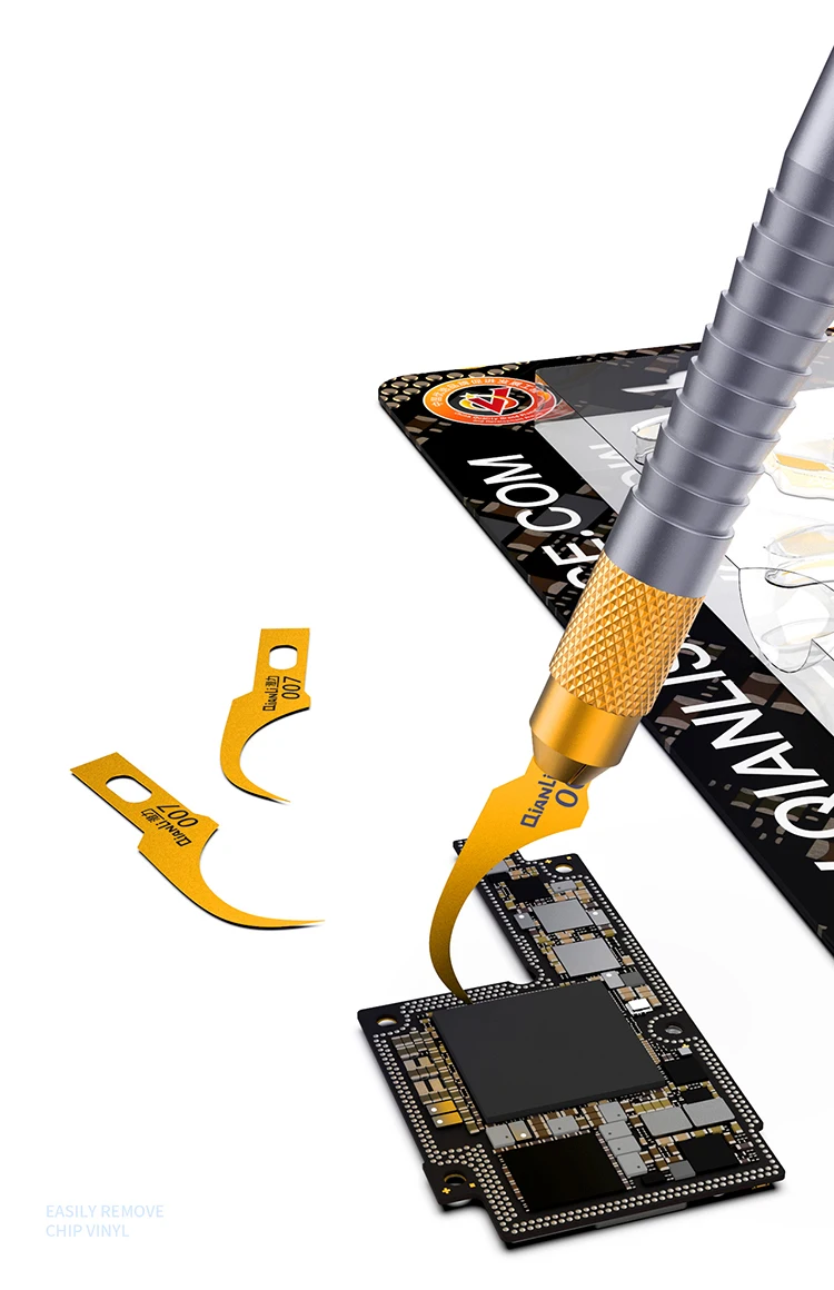 Glue remover knife blade tip is only 0.1mm Glue removal blade QIANLI 007 edge glue remover Double-headed shank FOR IPHONE