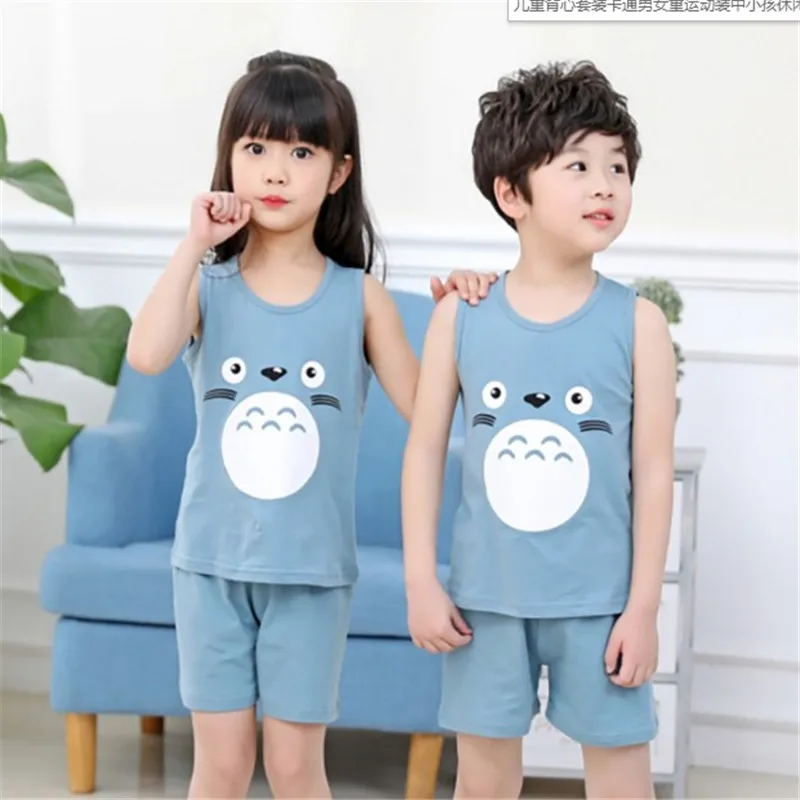 Детские пижамные комплекты из хлопка на рост от 100 до 160 см пижамы с рисунком медведя для мальчиков и девочек, осенне-зимняя одежда для сна детское нижнее белье, одежда Комплекты для малышей Пижама для мальчика - Цвет: D22