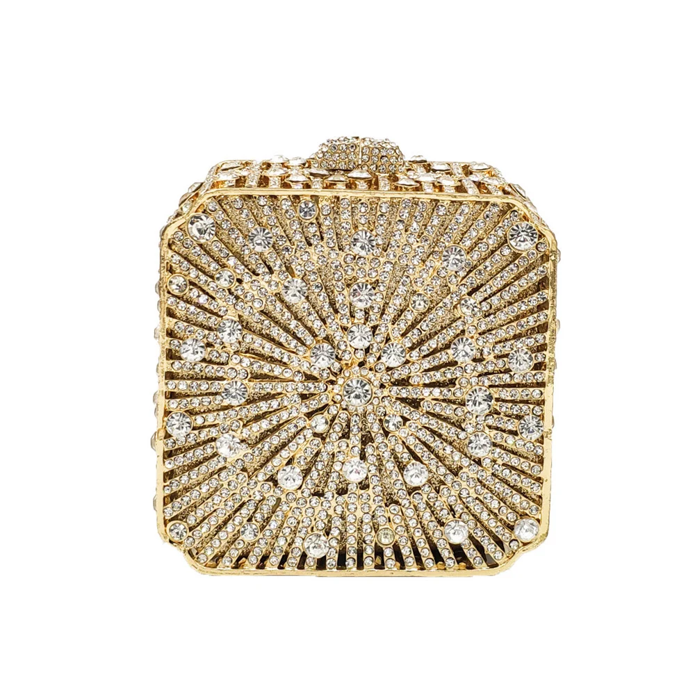 حقيبة السهرة النسائية المبهرة من الكريستال، صندوق...