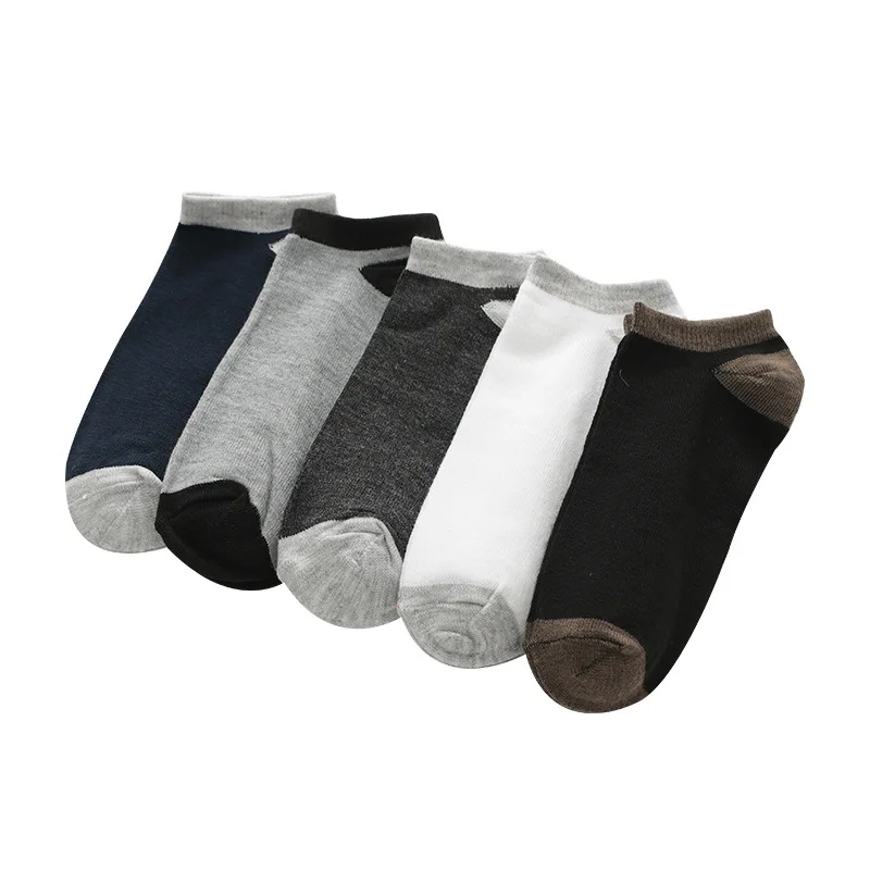 Cotton socks striped printed letter socks of unisex knitting embroidery socks sport casual ankle socks 5 pair size of 35-40