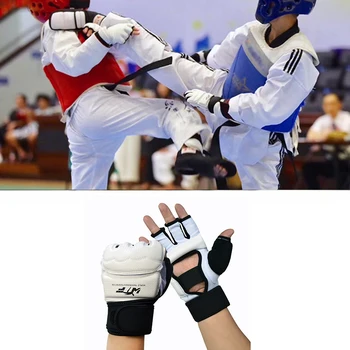 

Pu Boxing Combat Training Glove Foot Cover Taekwondo Game Protector For Adult Child Protect