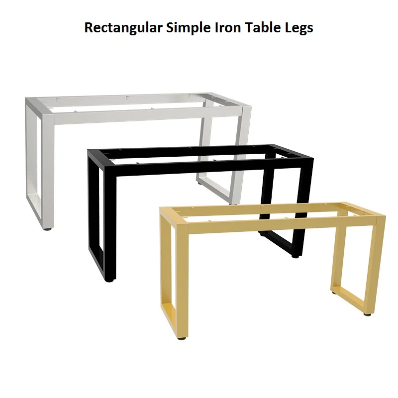Simple Rectangular Metal Table Legs Wrought Iron Table Frame Brackets