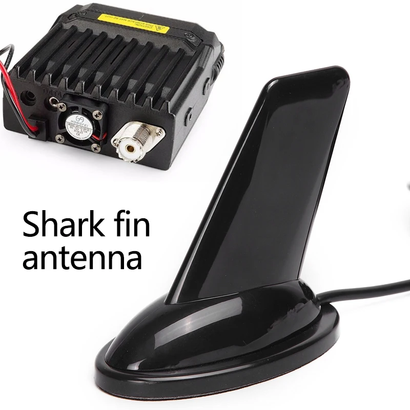 AAAE Top-Shark Fin Design 144/430Mhz Dual Band Antenna with 4 Adapter for Baofeng UV-5R UV-82 UV-9R Plus UV-XR Walkie Talkie Mob