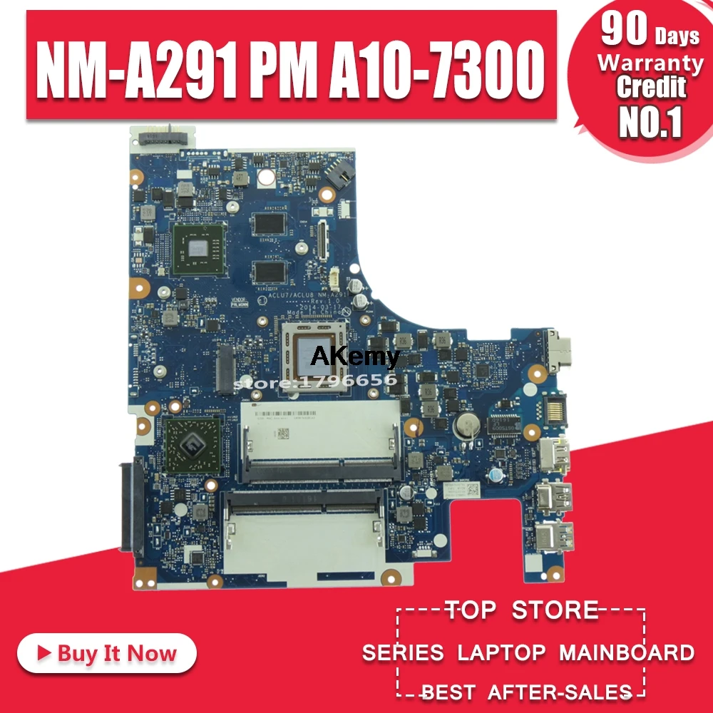 

Z50-75 mainboard For Lenovo Z50-75 G50-75M G50-75 motherboard ACLU7/ACLU8 NM-A291 Rev1.0 with A10-7300 CPU Test 100%