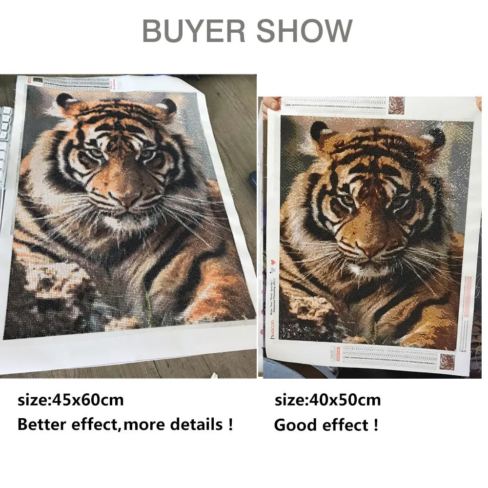Diamond Embroidery 5D DIY Diamond Painting Tiger Full Square/Round Drill Mosaic Painting Cross Stitch Decoration HUACAN diamond painting diamond painting accessories