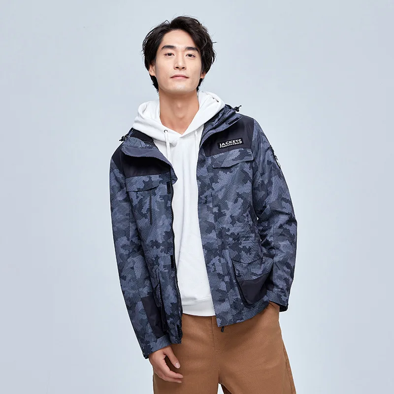 Winter Couples With The Same Style Of Jackets, Ski Suits, Outdoor Fishing Suits, Three-in-one Detachable Plus Velvet Ski Jackets
