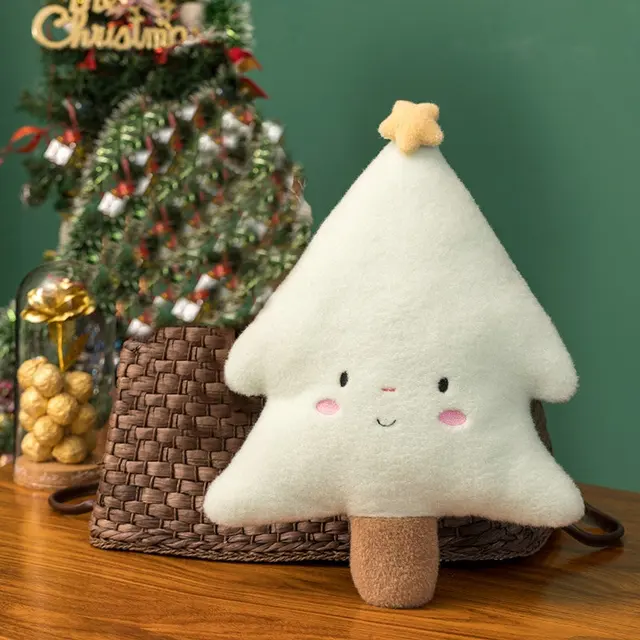 Christmas Ginger Bread Plush Pillow Stuffed Chocolate Cookie House Shape Decor Cushion Funny XMas Tree Party Decor Doll Plushie