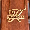 Unique Style Personalized Name Necklaces Pendants Customized Jewelry Big First Letters Nameplate Choker Necklace For Women Gifs ► Photo 1/6