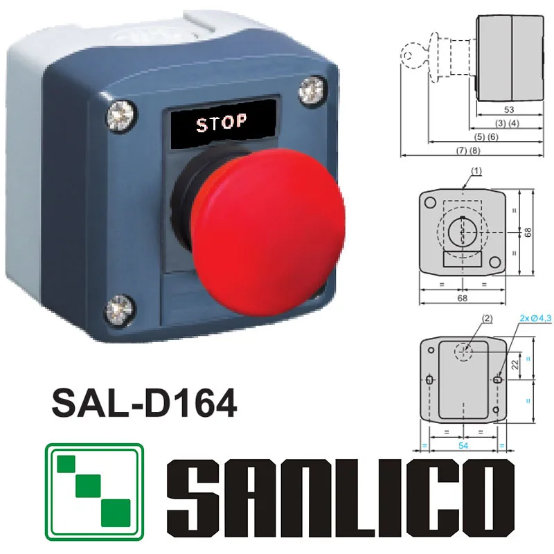 

SAL(LA68H-D)-D164 new type waterproof button box