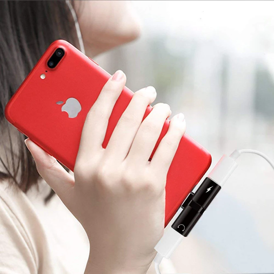 Для iPhone 7 8 Plus X XR аудио зарядка двойной адаптер сплиттер кабель для Lightning Jack для наушников AUX преобразователь кабельного разъема