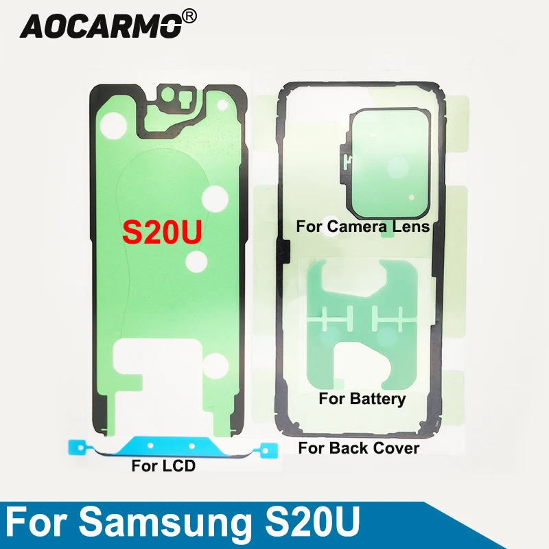 Клейкая лента Aocarmo для Samsung Galaxy S20U S20 Ультра полный набор клейкая ЖК-экрана задняя