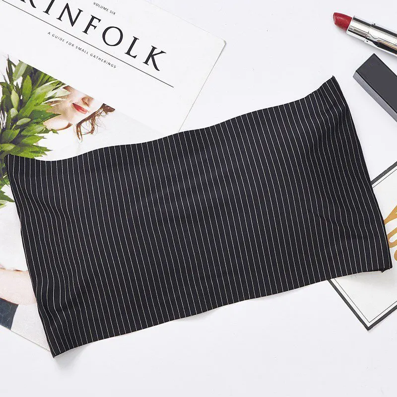 

Solid Seamless Bra Women Sexy Striped Ice Silk Push Up Lingerie Strapless Smocked Bandeau Bras 4 Color Intimates Underwear