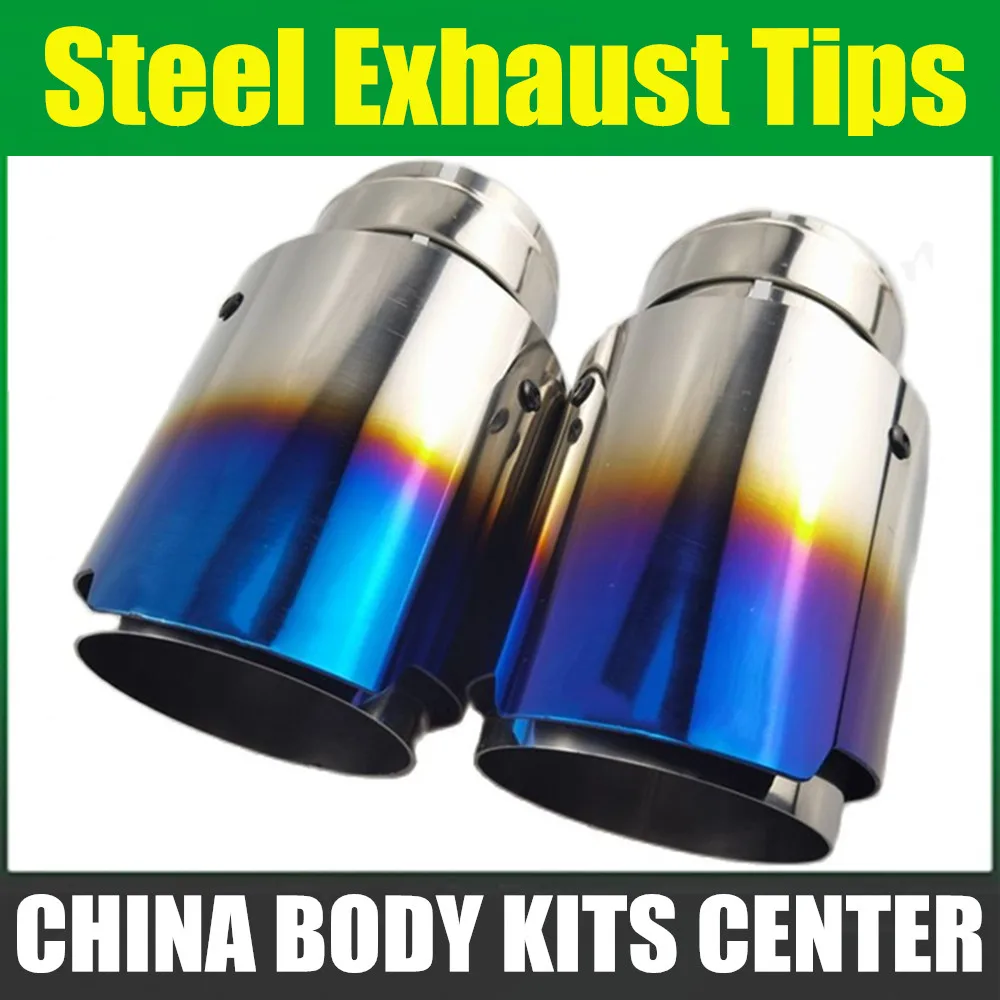 1 Piece Car Stainless Steel Muffler Tip Exhaust System Universal