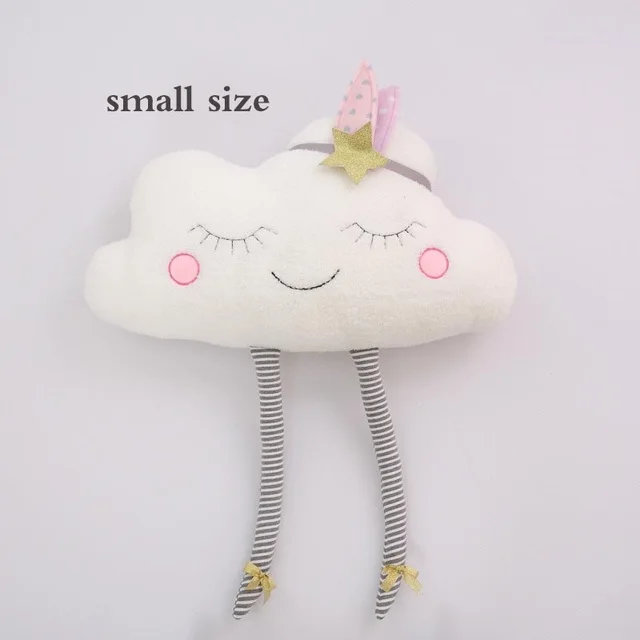 Small size INS, плюшевая подушка с облаком, Kawaii, мягкая подушка с облаком, игрушки для детей, для малышей, для дома, для спальни, декоративная подушка, подарок на день рождения для девочки - Цвет: Small size
