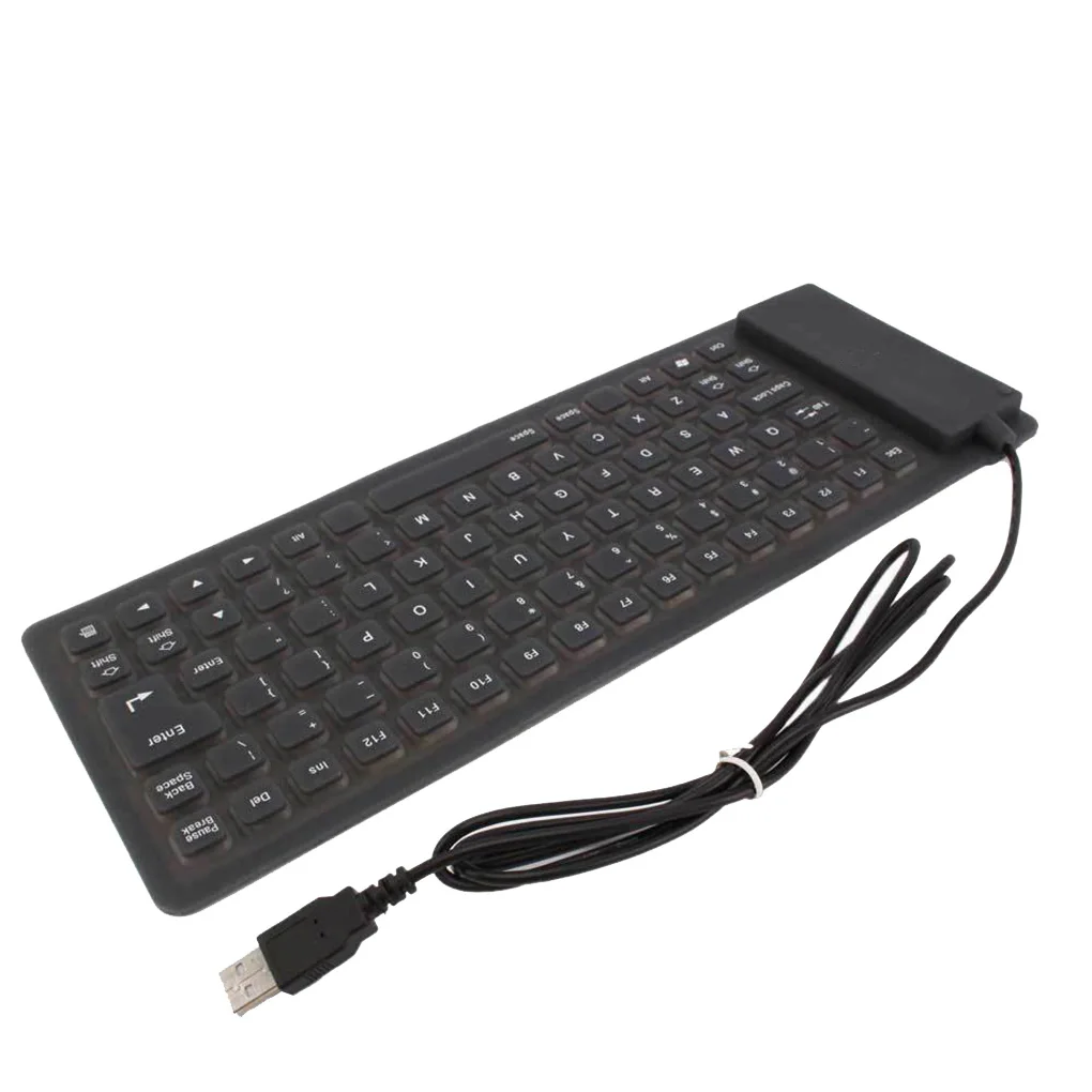 Проводная Мини USB клавиатура 84 ключ Мини силиконовая складная USB клавиатура для ноутбука рабочего стола