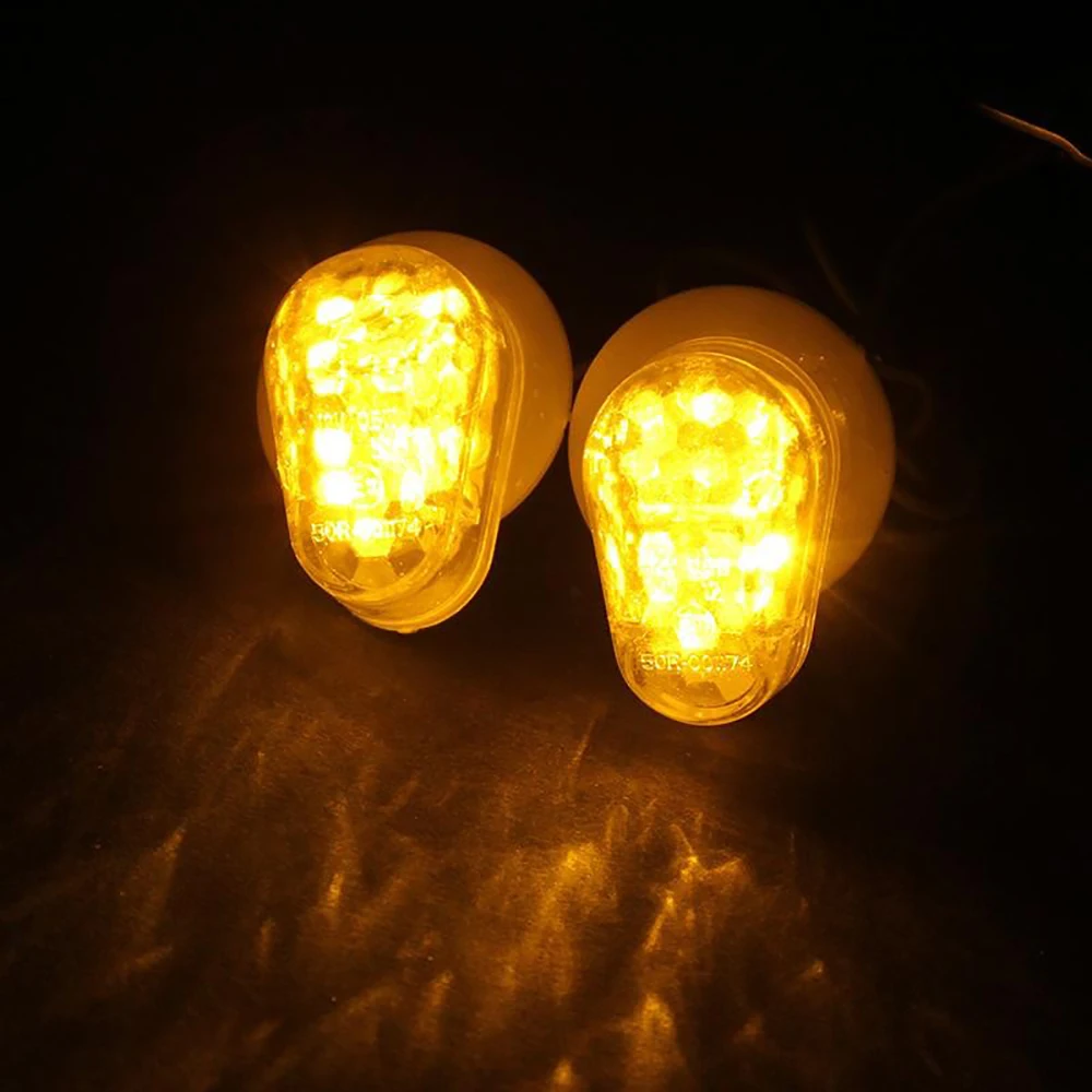 Motorcycle DC 12V LED Turn Signals Light Blinker Amber Indicator