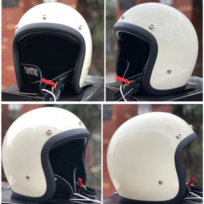 Japanese TT&CO High Quality Motorcycle Helmet Cafe Racer Style Open Face Helmet Retro Scooter Jet Motorbike Riding Capacete