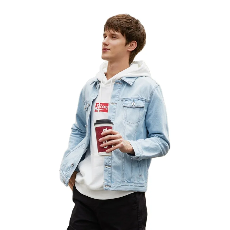 Куртка SEMIR Мужская джинсовая хлопок отложной воротник повседневная верхняя