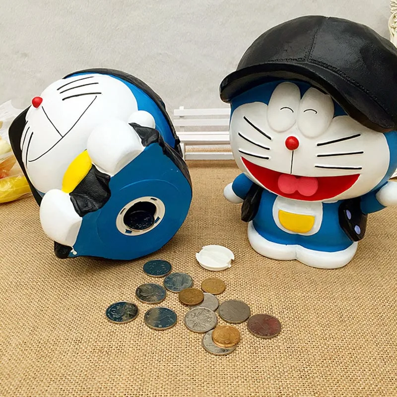 Большая Милая мультяшная копилка большая Doraemon с котом для монет детей Moneybox Alcanscia