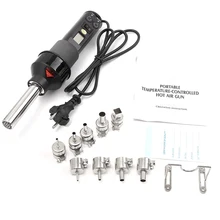 220 В 450 Вт ЖК Портативный электронный тепловой горячий воздух воздуходувка Распайка паяльная станция IC SMD паяльная с 9 соплом UK/EU вилка