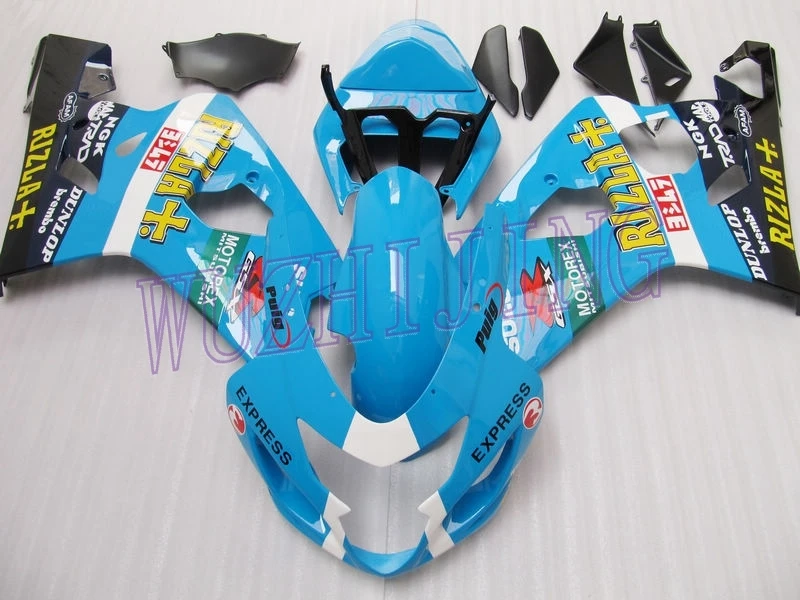 Пластик Обтекатели GSX-R600 05 средства ухода за кожей GSX-R600 04 светло-синий черный обтекатель для мотоцикла GSX R 600 2004-2005 K4