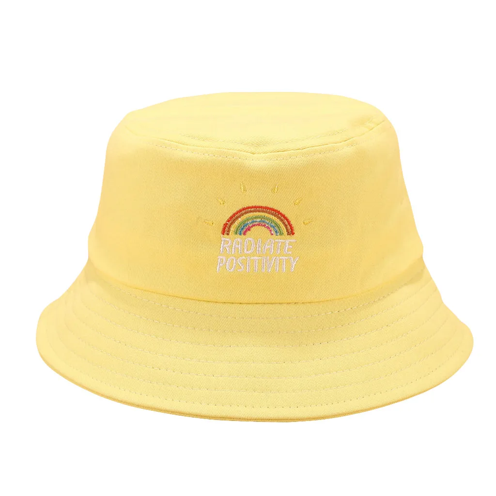 

Fishing Hat Women Rainbow Print Canvas Foldable Outdoors Bucket Hat Cap Hip Hop Fisherman Sun Hat Sombrero Pescadores #YL5