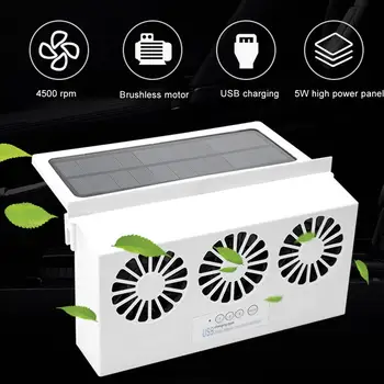 

Auto Car Window Solar Powered Air Vent Cool Ventilation USB Exhaust Fan Radiator cooling Exhaust Heat Exhaust Fan 2020