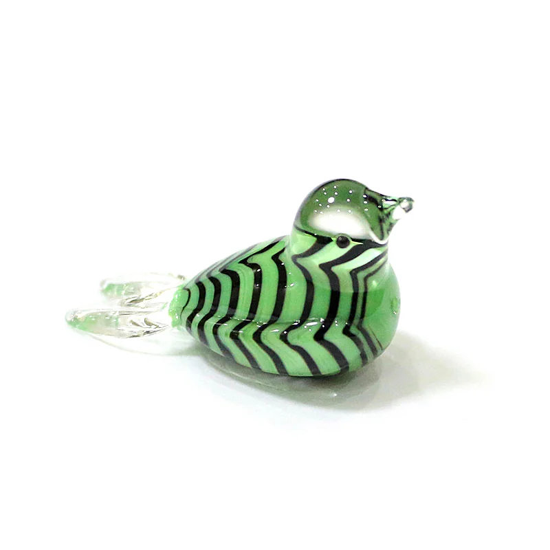 Mini Glass Bird Figurine Custom Cute Animal Small Statue Ornaments Home Table Fairy Garden Bonsai Decor Various Styles