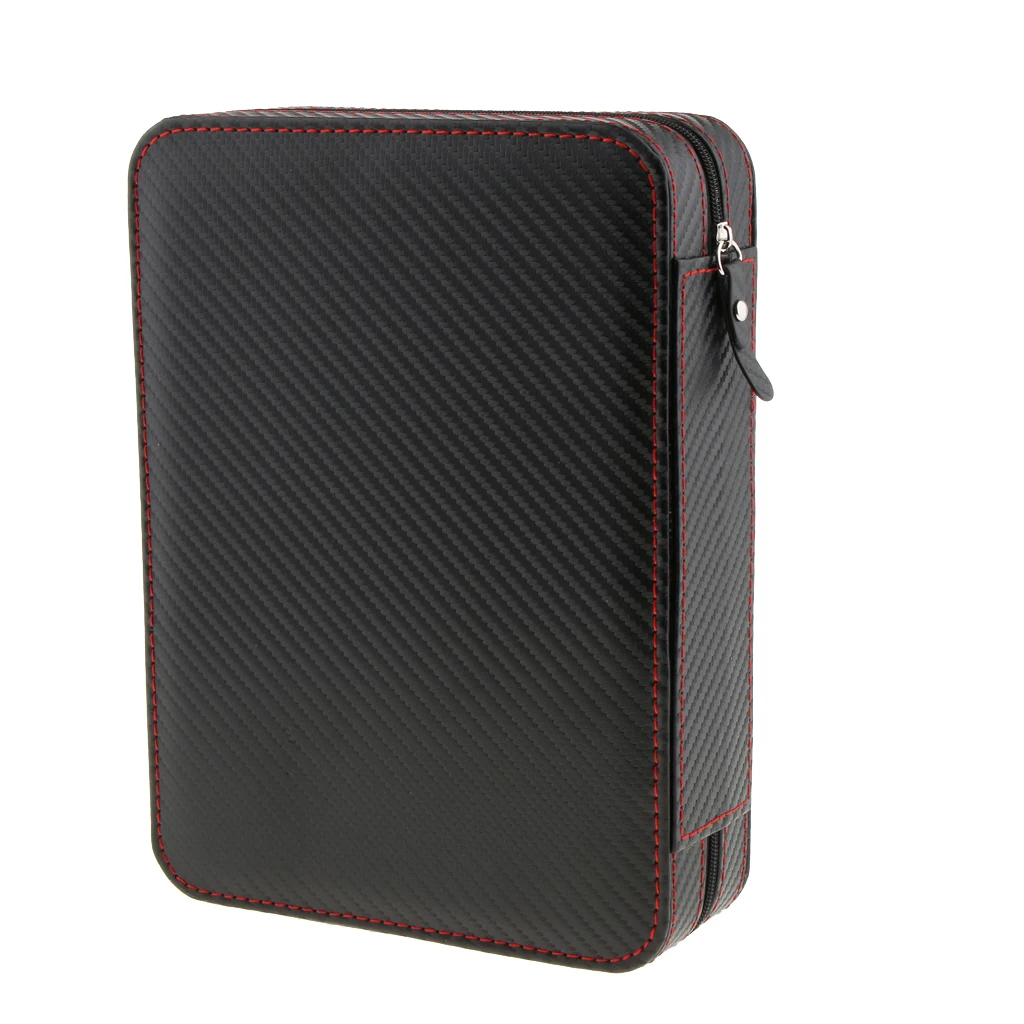 PU Leather Watch Display Box Zip Case Portable Travel Storage Wristwatch Organizer