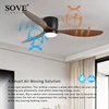 SOVE Modern White Ceiling Fan With Led Light Ceiling Light Fan Ceiling Fans With Lights Led Fan Lamp Remote Control 2