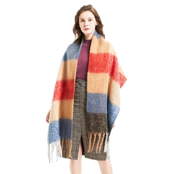 

Women's Scarf Fringed Scarves Blankets Shawl Thickening Ladies Shawls