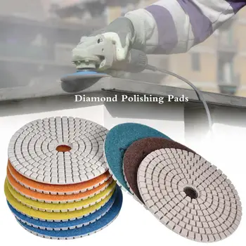 

Diamond Polishing Pads Set With 4-inch Rubber Sticking Tray For Granite Stone Concrete Marble Polishing Use Grinding Discs Set