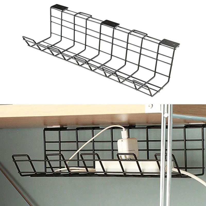 2PCS Under Desk Wire Organizer Cable Board Container Chic Wire Storage