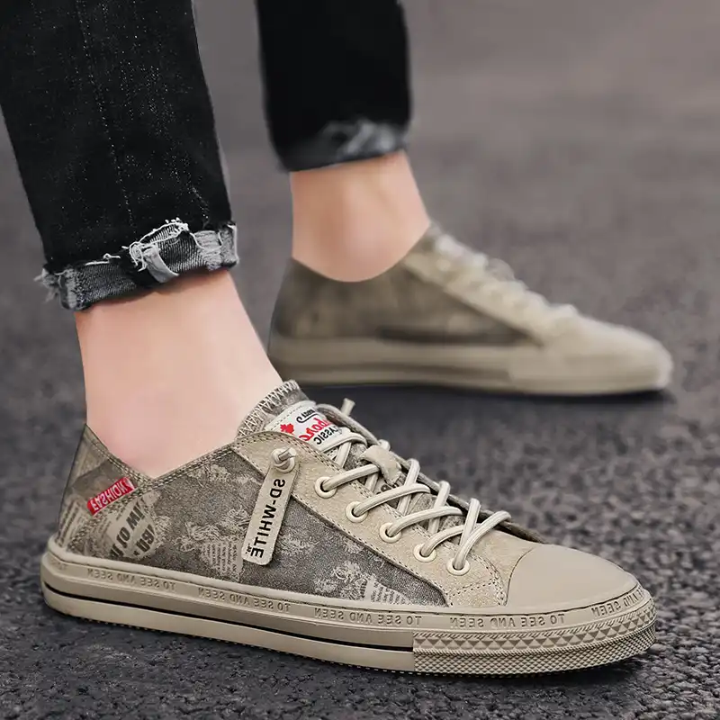 men's canvas breathable board casual shoes