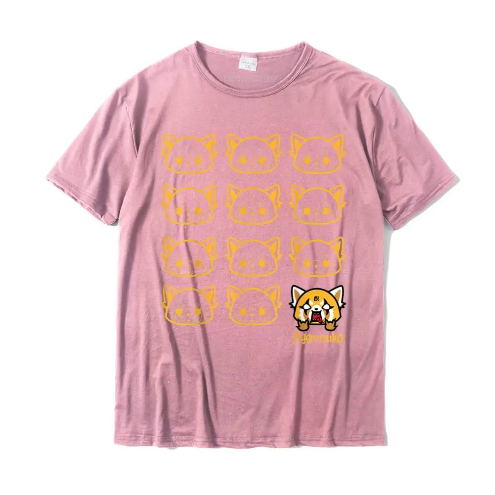 Aggretsuko Real T-Shirt__MZ15782 Normal Summer/Autumn Pure Cotton Crew Neck Boy Tops Shirts Tee Shirts Fashionable T Shirts Aggretsuko Real T-Shirt__MZ15782 pink
