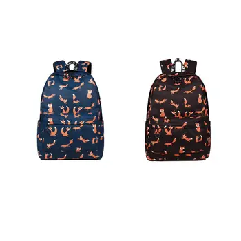 

Cartoon Fox Print Backpack for Women Girls Cute Schoolbag Travel Laptop Daypack Teenager School Bookbag