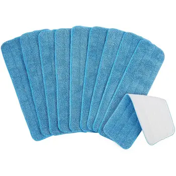 

10-Piece Microfiber Mop Pad, Reusable Mop Replacement Head, Suitable for Wet/Dry Mop Floor Cleaning and Scrubbing