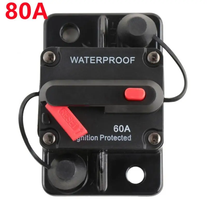 M1A2 Circuit Breaker 300A Waterproof Fuse Inline Holder Resettable Fuse Manual Reset 12V-48V DC for Car Stereo Audio RV Home Marine Boat Truck 