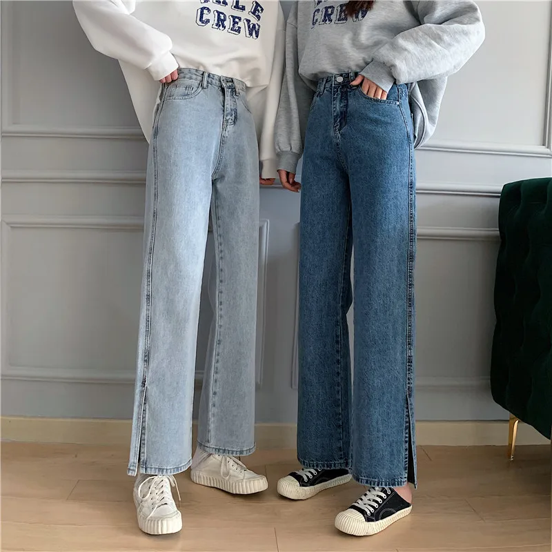 

ZOSOL Spring Clothing Korean-style 2020 New Style High-waisted Slimming Versatile Wide-Leg Cowboy Trousers Women's Fashion Jeans