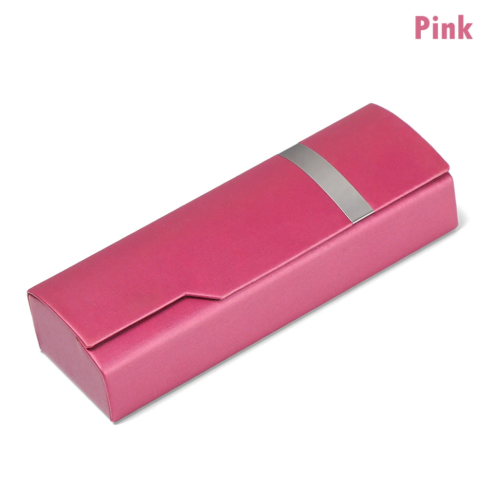 pink Модная простая коробка для очков для мужчин и женщин, высококачественный Чехол для очков для чтения, коробка для хранения очков, защитный чехол для очков - Цвет: pink