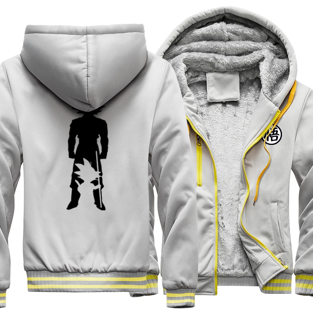

Thicken Jacket Cartoon Saiyan Goku Dragon Ball Printing Sweatshirts Man Korean Hip Hop Hoody Men Wearable Retro Sportswear Mens