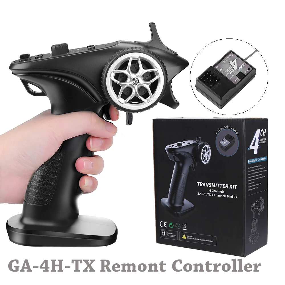 RC Remote Controller TX4 2.4GHz 4CH Radio System Transmitter With Waterproof Receiver For Drift Car Truck Boat Toy | Игрушки и хобби