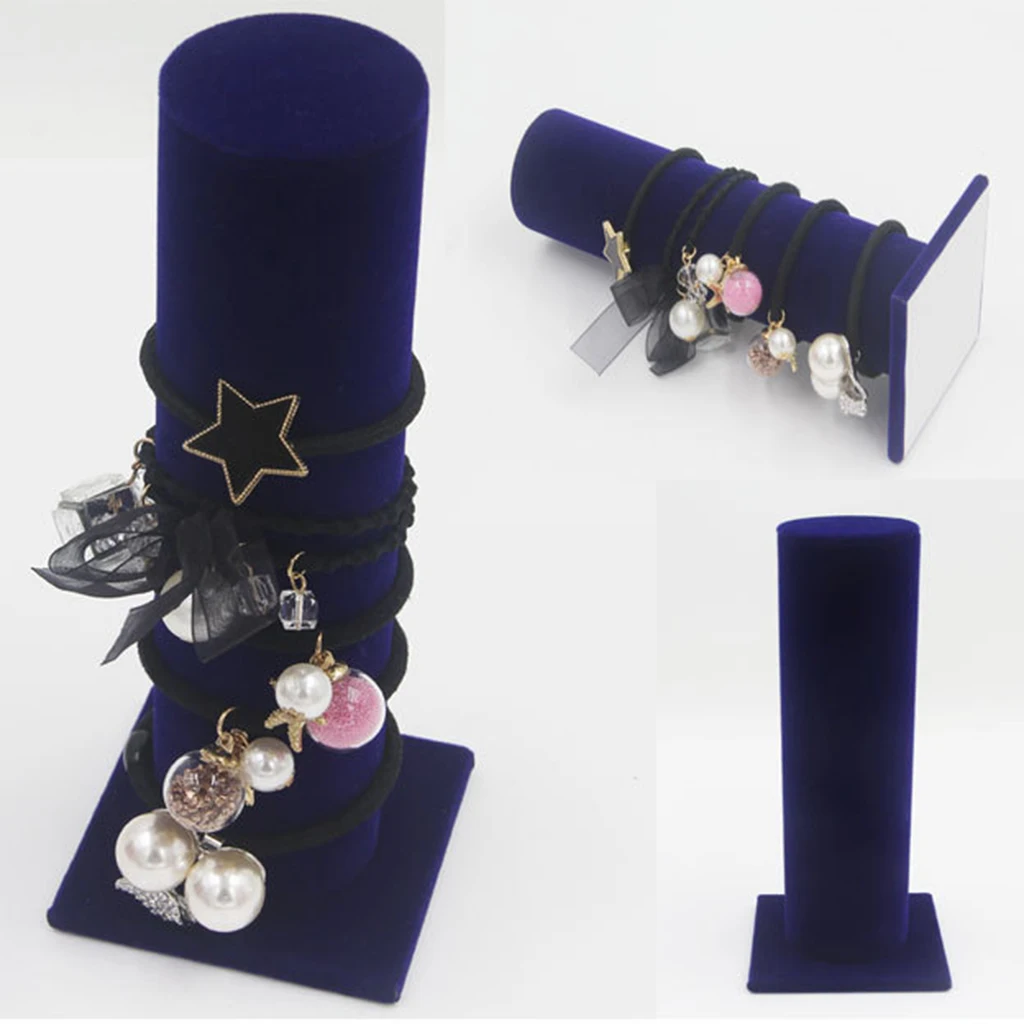 hair tie shop holder Velvet Vertical Jewelry Bracelet Display Stand Bangle T-Bar Display Holder headwear display stand 