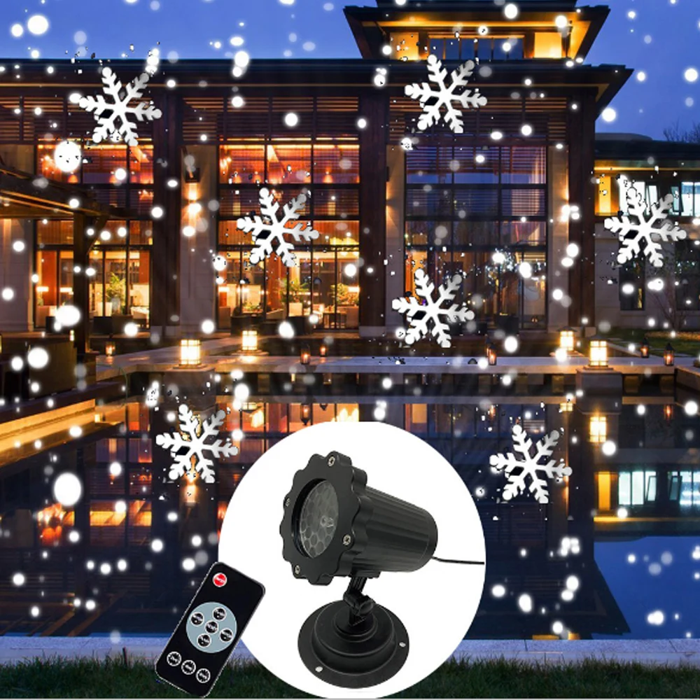 

Snowfall LED Projector Light Christmas Snowstorm Effect for Holiday Garden Outdoor Decoration UK/US/AU/EU Plug